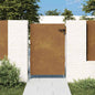 Puerta de jardín 100x100 cm acero corten diseño ligero