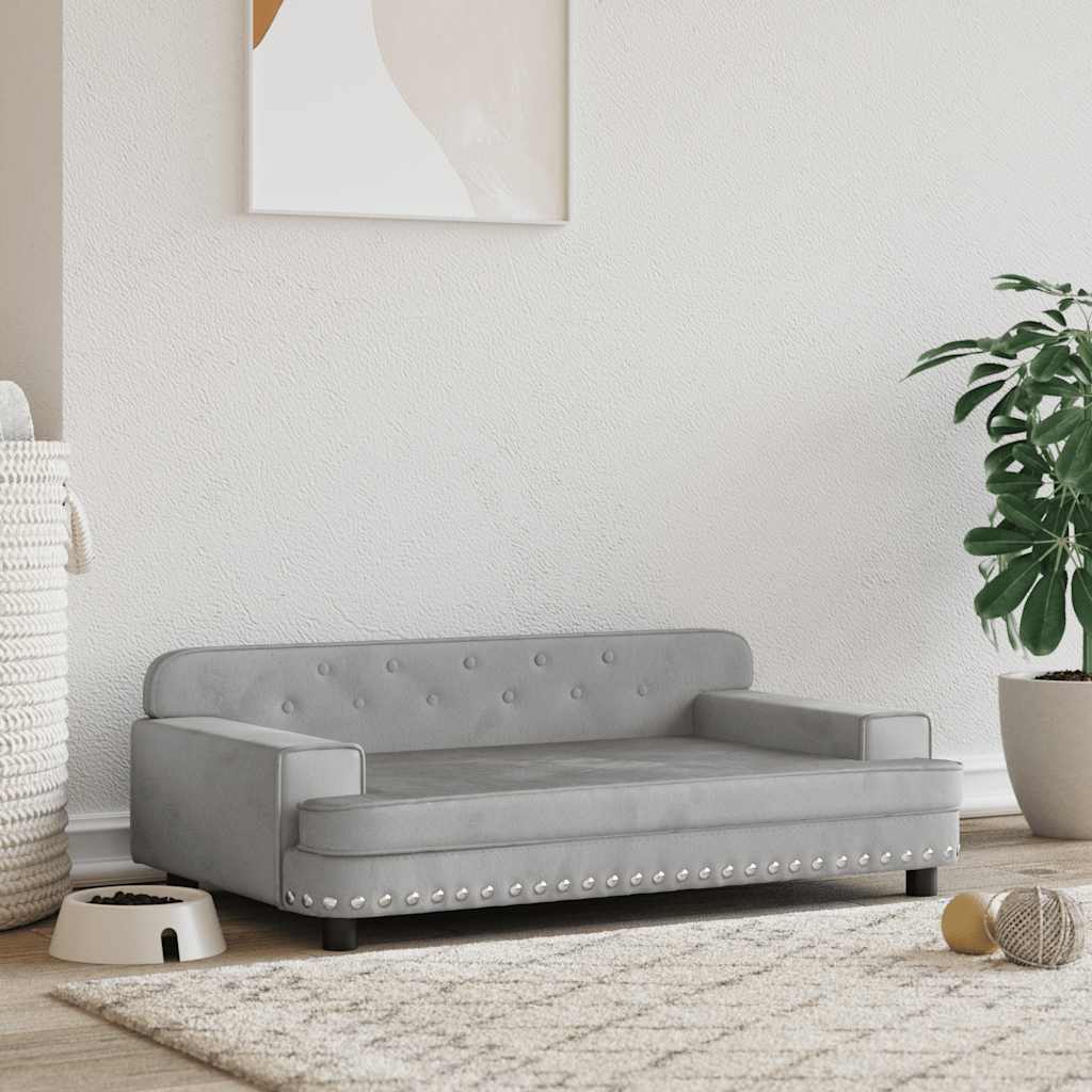 Cama para perros de cuero sintético color capuchino 50x40x30 cm