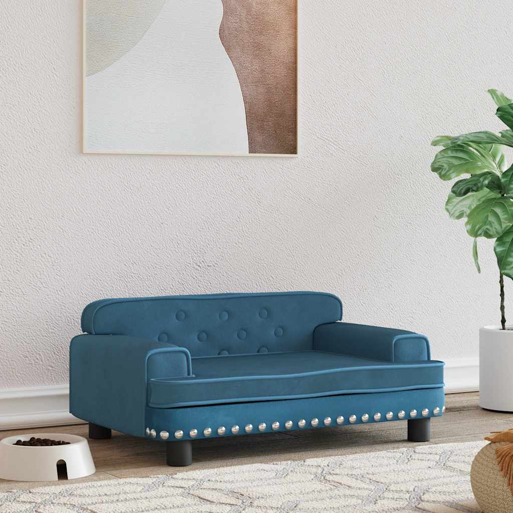 Cama para perros de cuero sintético color capuchino 50x40x30 cm
