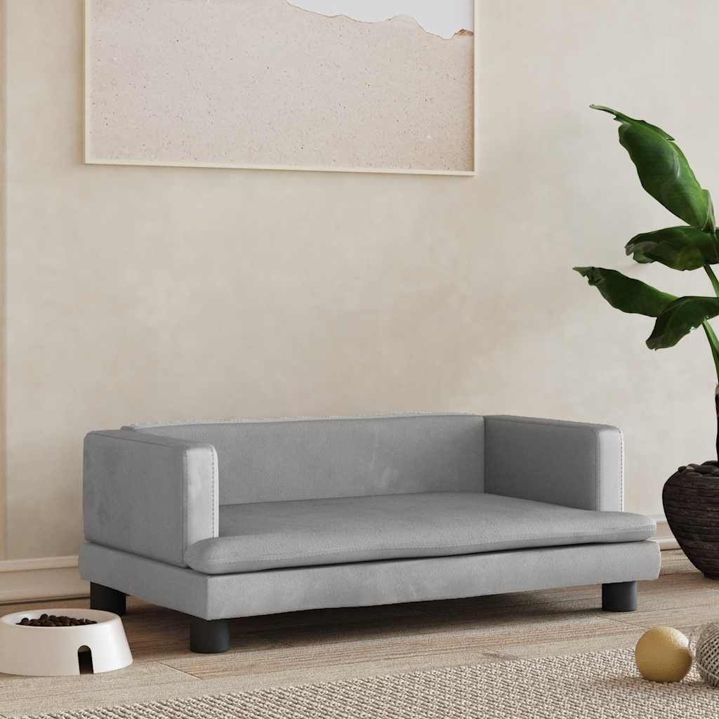 Cama para perros de cuero sintético color capuchino 50x40x30 cm