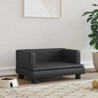Cama para perros de cuero sintético color capuchino 50x40x30 cm