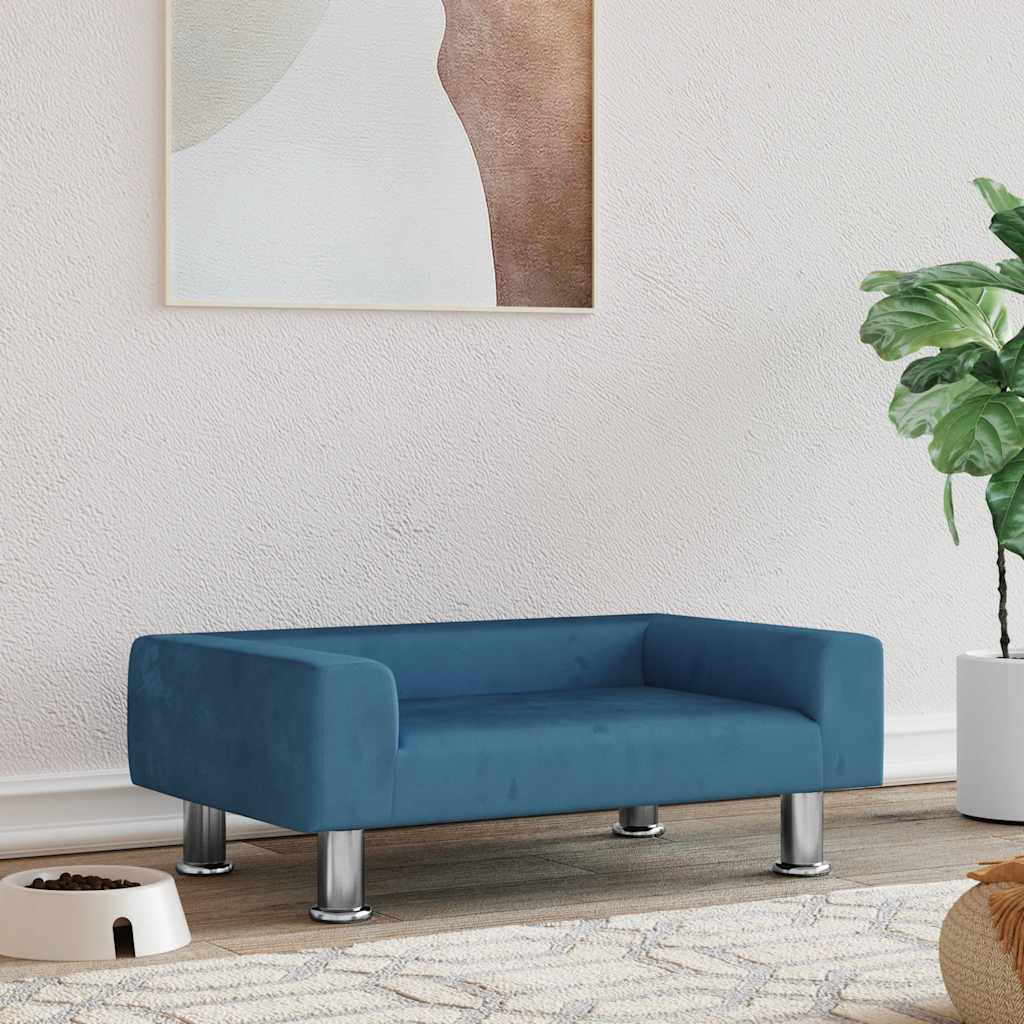 Cama para perros de cuero sintético color capuchino 50x40x30 cm
