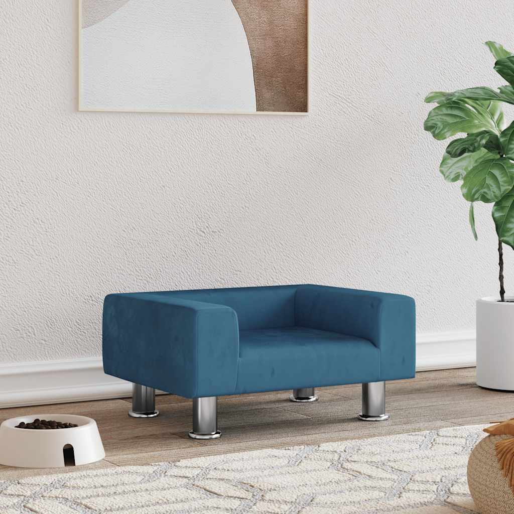 Cama para perros de cuero sintético color capuchino 50x40x30 cm
