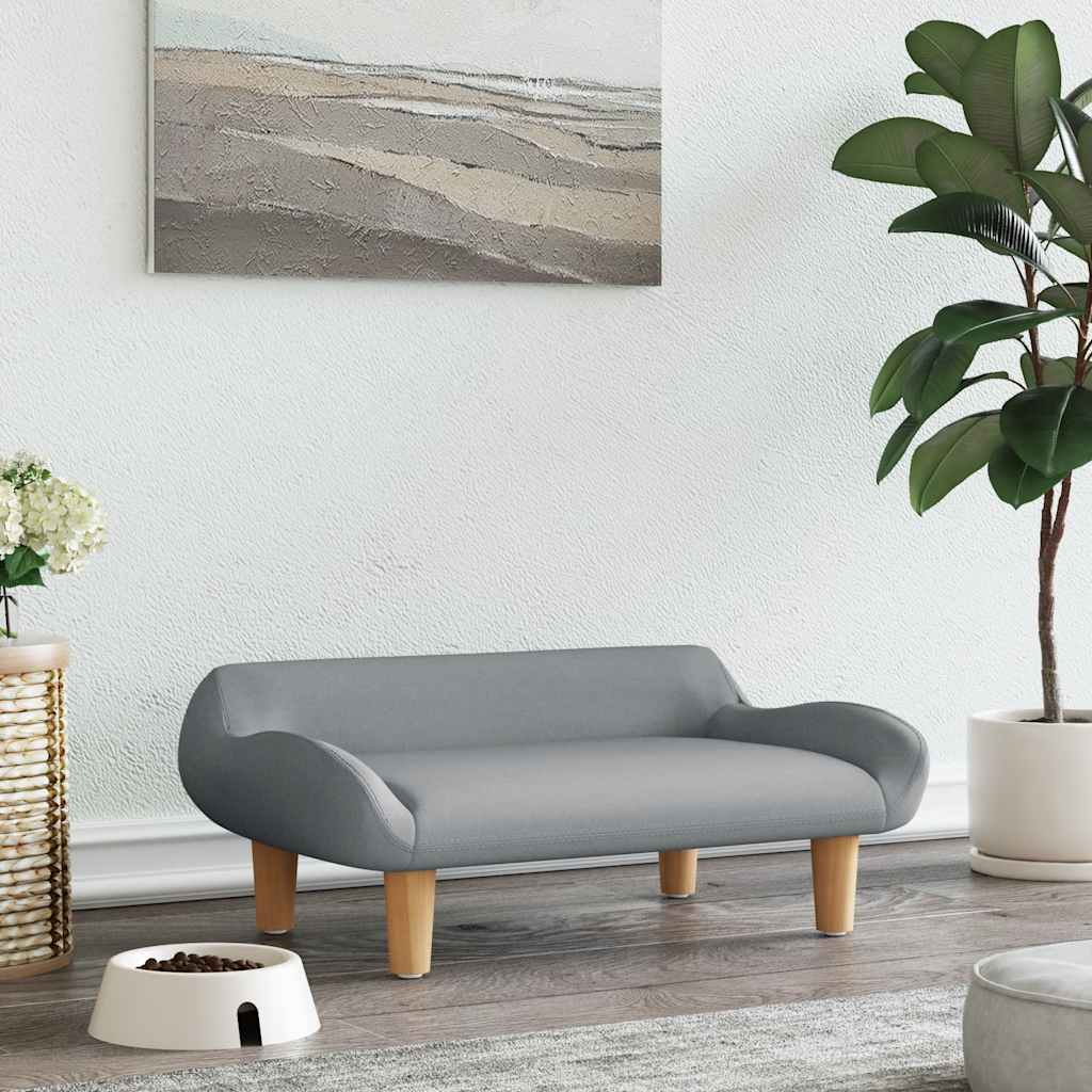 Cama para perros de cuero sintético color capuchino 50x40x30 cm