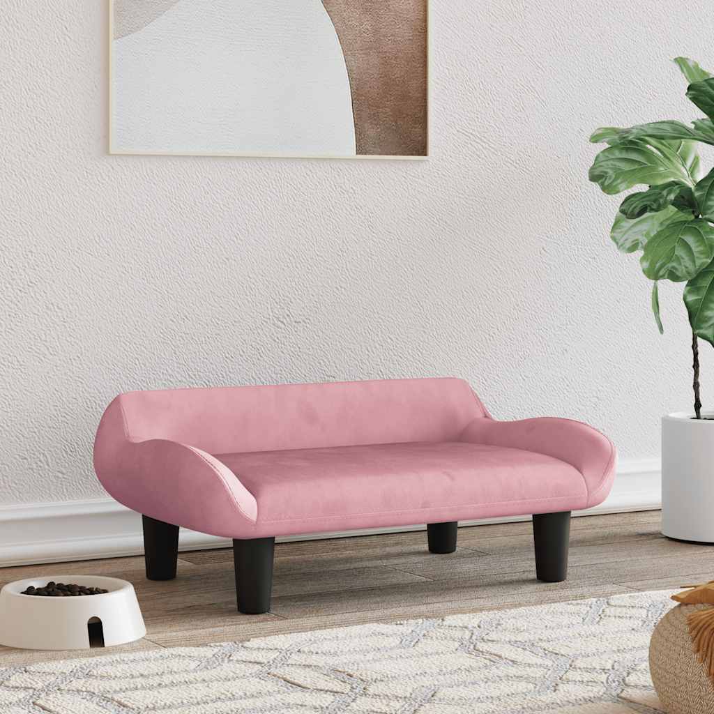 Cama para perros de cuero sintético color capuchino 50x40x30 cm