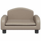 Cama para perros de cuero sintético color capuchino 50x40x30 cm