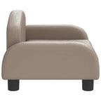 Cama para perros de cuero sintético color capuchino 50x40x30 cm
