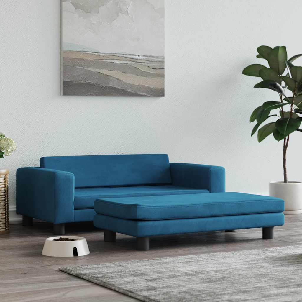 Cama de perros con extensión cuero sintético crema 100x50x30 cm