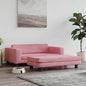 Dog bed with cream synthetic leather extension 100x50x30 cm