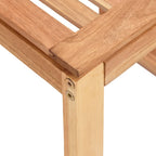 Taburete de baño madera maciza nogal 40x30x46 cm