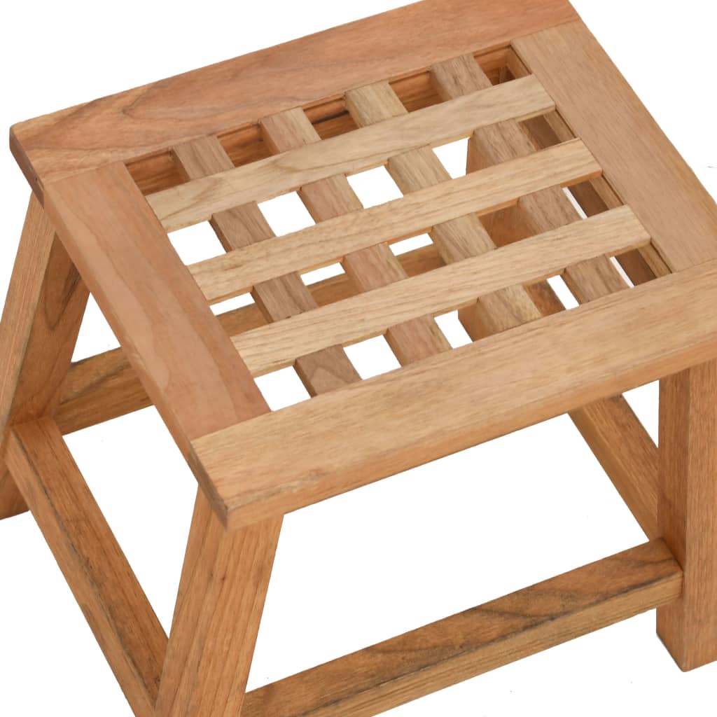 Taburete escalón madera maciza nogal 29x22,5x25,5 cm
