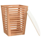 Taburete de baño madera maciza de nogal 40,5x40,5x56 cm