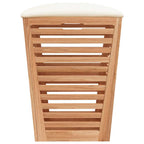 Taburete de baño madera maciza de nogal 40,5x40,5x56 cm