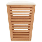 Taburete de baño madera maciza de nogal 40,5x40,5x56 cm
