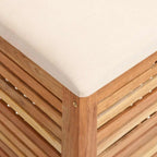 Taburete de baño madera maciza de nogal 40,5x40,5x56 cm