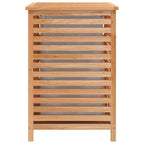 Cesto para la ropa madera maciza de nogal 45x45x65 cm