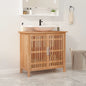 Solid walnut washbasin cabinet 66x29x61.5 cm