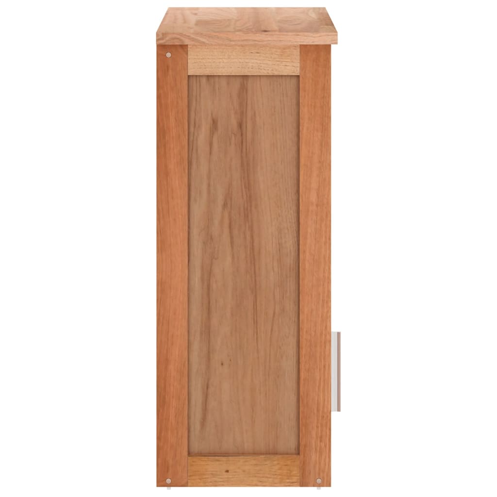 Armario de baño para pared madera maciza de nogal 42x23x60 cm