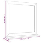 Espejo de pared madera maciza nogal 55x55 cm