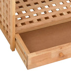 Zapatero con cajón madera maciza nogal 70x27x81 cm