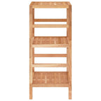 Estante de baño madera maciza nogal 35,5x35,5x79 cm