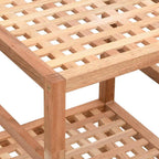 Estante de baño madera maciza nogal 35,5x35,5x79 cm