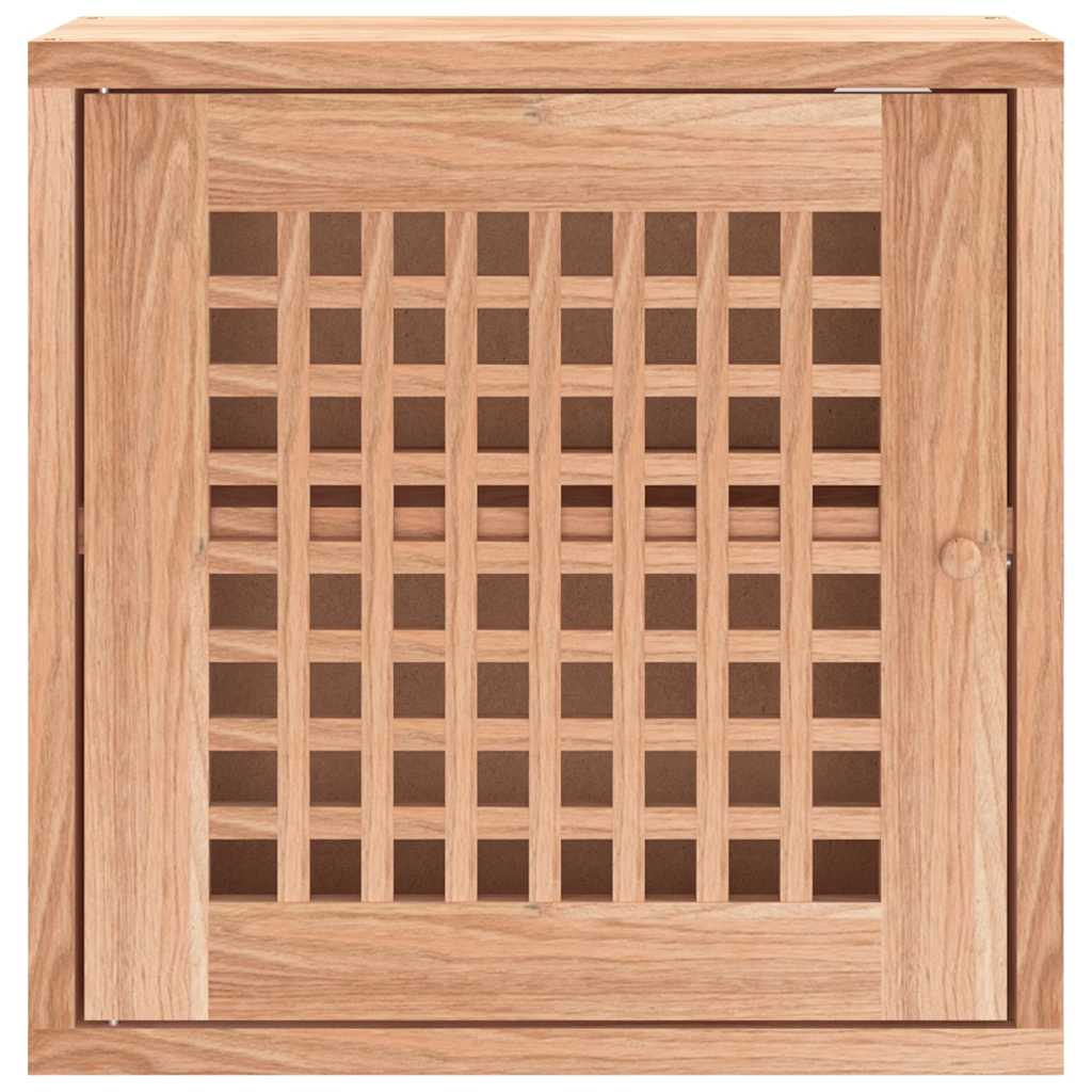 Mueble de pared madera maciza nogal 42x18x42 cm