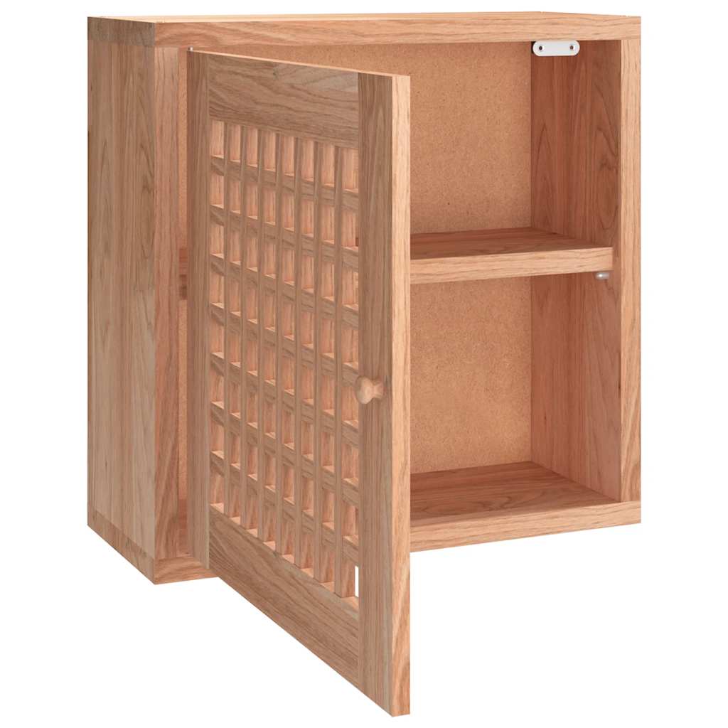 Mueble de pared madera maciza nogal 42x18x42 cm
