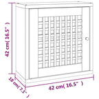 Mueble de pared madera maciza nogal 42x18x42 cm