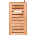 Armario con espejo madera maciza nogal 80x17x34 cm