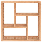 Estante de pared madera maciza nogal 49x15x49 cm