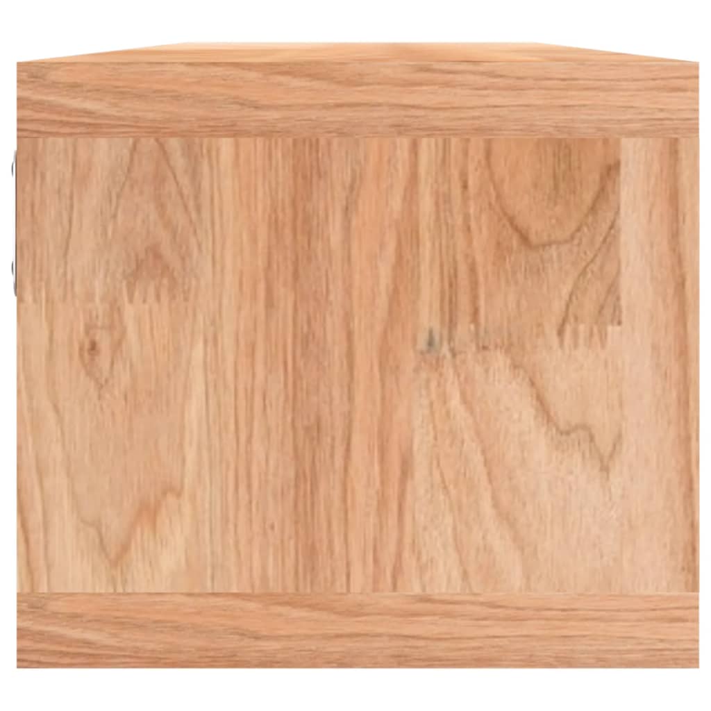 Estante de pared con cestas madera maciza nogal 62x18x16 cm