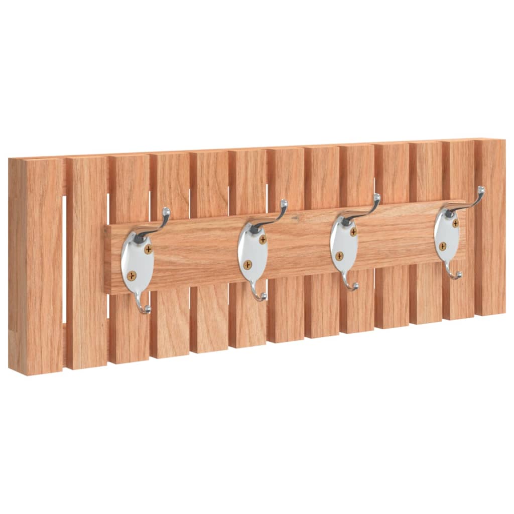 Perchero de pared madera maciza de nogal 42x8,5x14 cm