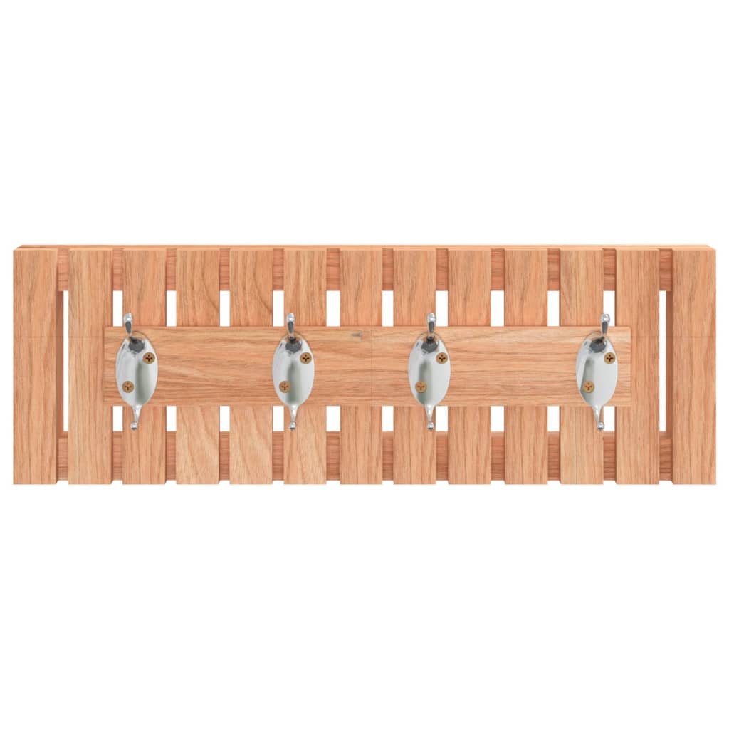 Perchero de pared madera maciza de nogal 42x8,5x14 cm