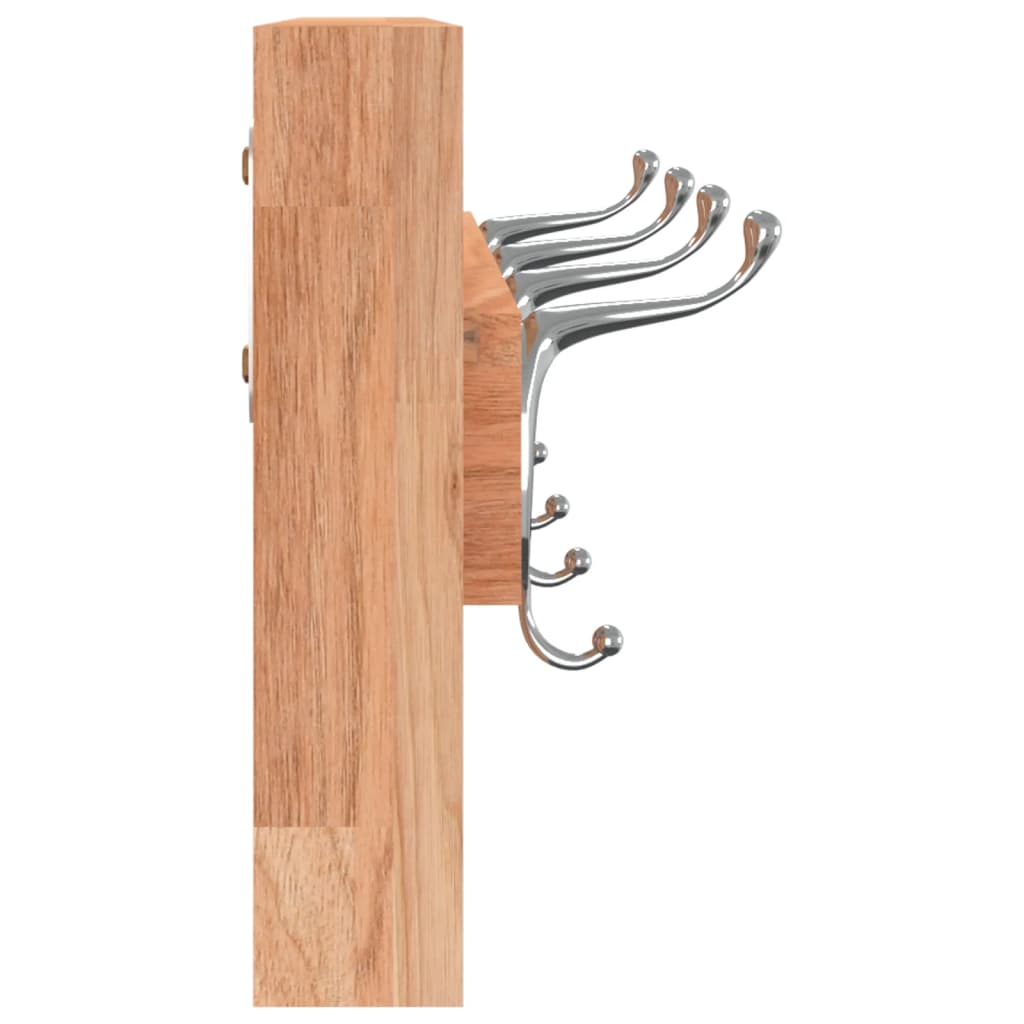 Perchero de pared madera maciza de nogal 42x8,5x14 cm