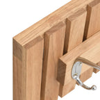Perchero de pared madera maciza de nogal 42x8,5x14 cm