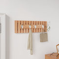 Perchero de pared madera maciza de nogal 42x8,5x14 cm