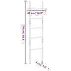 Toallero escalera madera maciza de nogal 170 cm