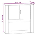 Armario de pared madera contrachapada blanco 80x33x80 cm