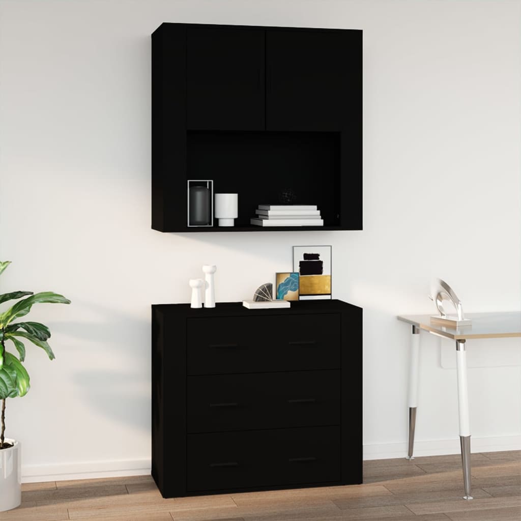 Armario de pared madera contrachapada blanco 80x33x80 cm