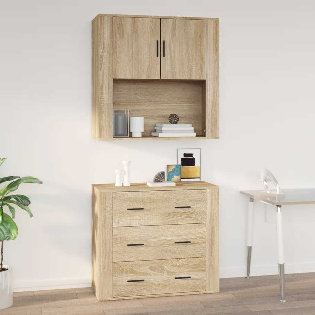 Armario de pared madera contrachapada blanco 80x33x80 cm