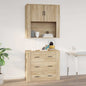 Armario de pared madera contrachapada blanco 80x33x80 cm