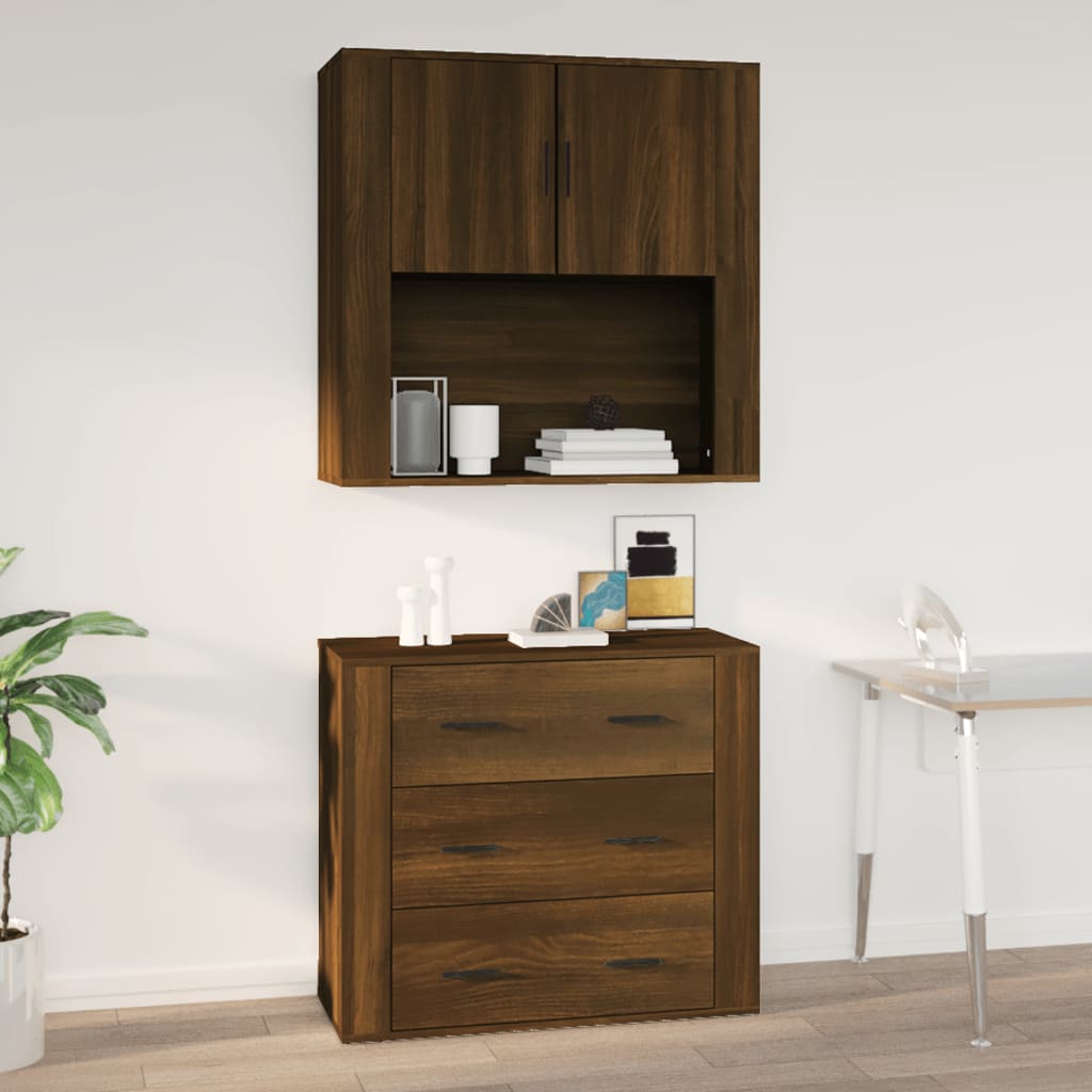 Armario de pared madera contrachapada blanco 80x33x80 cm