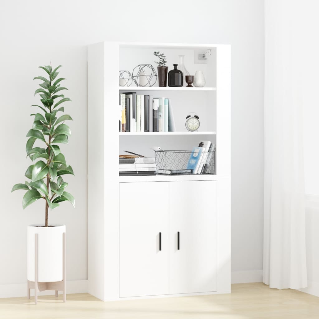 Armario de pared madera contrachapada blanco 80x33x80 cm