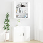 Armario de pared madera contrachapada blanco 80x33x80 cm