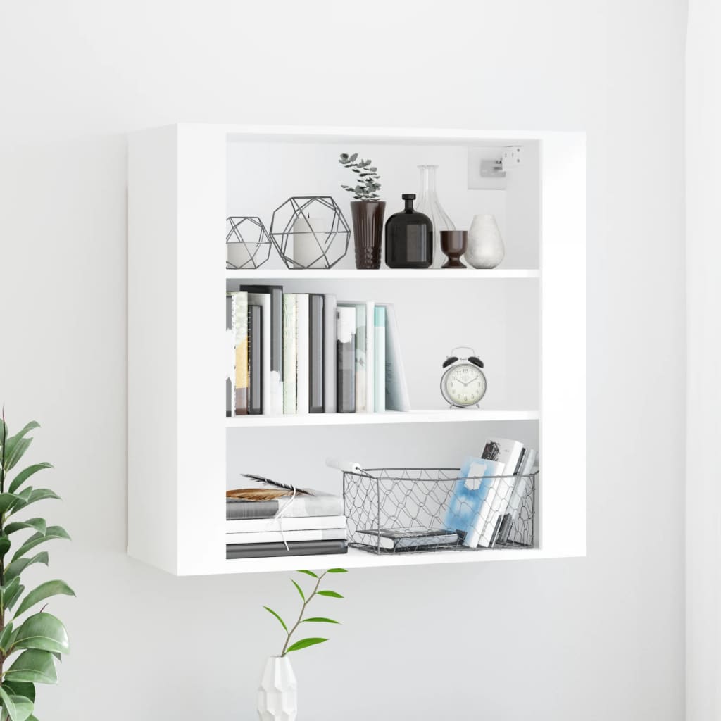 Armario de pared madera contrachapada blanco 80x33x80 cm