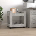 Carrito de escritorio contrachapada blanco brillo 60x45x60 cm