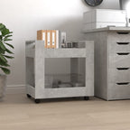 Carrito de escritorio contrachapada blanco brillo 60x45x60 cm