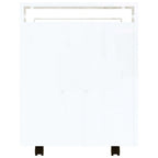 Carrito de escritorio contrachapada blanco brillo 60x45x60 cm