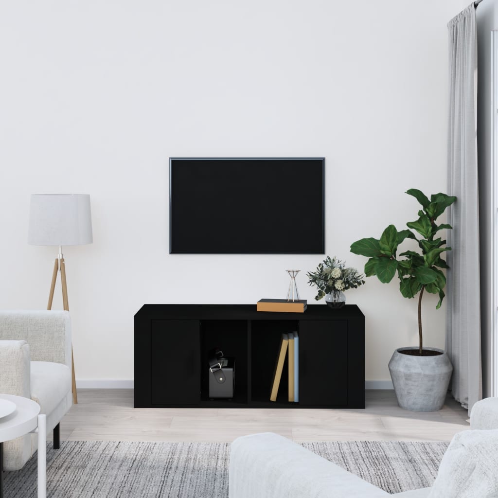 Mueble para TV madera contrachapada marrón roble 160x35x55 cm